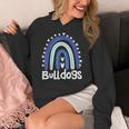 Bulldogs School Mascot Rainbow Teacher Lover Women's Hoodie, funny design Bulldogs School Mascot Rainbow Teacher Lover Women's Hoodie, funny design