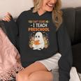 You Cant Scare Me I Teach Preschool Halloween Teacher Women's Hoodie, funny design