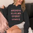 Christmas Alphabet Candy Cane Teachers Students Candy Cane For Men Women Kids Women's Hoodie, funny design