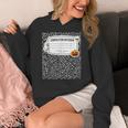 Composition Notebook Costume Adult Halloween For Teachers Women's Hoodie, funny design