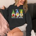 Cute Gnomes Teach Love And Inspire Back To School Teacher Women's Hoodie, funny design