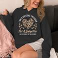 Daycare Provider Teacher Childcare Worker Leopard Heart Fun Women's Hoodie, funny design