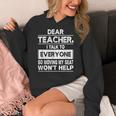 Dear Teacher i Talk To Everyone Funny Back To School Women's Hoodie, funny design Dear Teacher i Talk To Everyone Funny Back To School Women's Hoodie, funny design