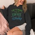 Disney This Teacher Runs On Coffee And Disney Gradient Logo Women's Hoodie, funny design