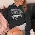 Lets Eat Kids Punctuation Saves Lives Dino Teacher Men Women's Hoodie, funny design