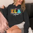 ELA Squad Teacher Back To School English Language Arts Women's Hoodie, English Teacher Gifts, funny design