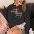 Equality Inclusion Diversity Equity Love Never Fails Teacher Women's Hoodie, funny design