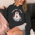 Espooky Vibes Maestra Halloween Spanish Mexican Teacher Women's Hoodie, funny design