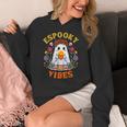 Espooky Vibes Spanish Mexican Halloween Ghost Teachers Women's Hoodie, funny design