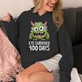 Eye Survived 100 Days Of School Monster Lover Teacher Kids Women's Hoodie, funny design Eye Survived 100 Days Of School Monster Lover Teacher Kids Women's Hoodie, funny design