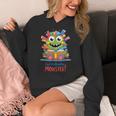 Feed The Reading Monster Halloween Teacher Women's Hoodie, funny design