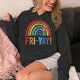 Fri-Yay Friyay Rainbow Colors Teacher Childrens Fun Designs Women's Hoodie, funny design Fri-Yay Friyay Rainbow Colors Teacher Childrens Fun Designs Women's Hoodie, funny design