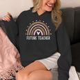 Future Teacher Kids Youth Girls Leopard Rainbow Women Women's Hoodie, Future Teacher Gifts, funny design