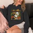 Ghost Library Reading Books Halloween Librarian Teacher Women's Hoodie, funny design Ghost Library Reading Books Halloween Librarian Teacher Women's Hoodie, funny design