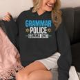 Grammar Police Comma Unit English Teacher Grammar Teacher For Men Women Women's Hoodie, English Teacher Gifts, funny design