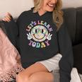 Groovy Retro Lets Learn Today Teacher Student Back To School Women's Hoodie, Groovy Teacher Gifts, funny design
