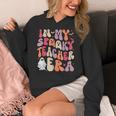 Groovy In My Spooky Teacher Era Halloween Party Boo Women's Hoodie, Groovy Teacher Gifts, funny design