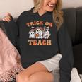 Halloween Teacher Ghosts Trick Or Teach Retro Costume Women Women's Hoodie, funny design