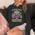 Halloween Teacher Zombie Reading Is Good For Brains Women's Hoodie, funny design Halloween Teacher Zombie Reading Is Good For Brains Women's Hoodie, funny design