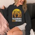Halloween Teachers Science Math Teachers Love Brains Women's Hoodie, Science Teacher Gifts, funny design
