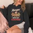 Hangin With My Cookies Gingerbread Man Xmas Teacher Women's Hoodie, funny design