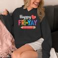 Happy Fri-Yay Friday Lovers Fun Teacher Life Weekend Women's Hoodie, funny design