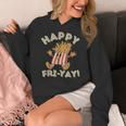 Happy Fri Yay Retro French Fries Friday Lovers Fun Teacher Women's Hoodie, funny design