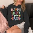 Happy To See Your Face Teacher Retro Back To School Women's Hoodie, funny design Happy To See Your Face Teacher Retro Back To School Women's Hoodie, funny design
