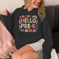 Hello Pre-K Back To School Teacher Student Fun Graphic Tee Women's Hoodie, funny design Hello Pre-K Back To School Teacher Student Fun Graphic Tee Women's Hoodie, funny design