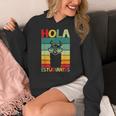 Hola Estudiantes Spanish Teacher Back To School 2025 Women's Hoodie, funny design