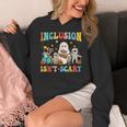 Inclusion Isn't Scary SLP Halloween Sped Teacher Therapy Women's Hoodie, funny design
