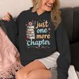 Just One More Chapter Book Reading Floral Teacher Book Lover Women's Hoodie, funny design