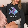 Be Kind Rainbow Fish Teacher Life Teaching Back To School Women's Hoodie, funny design