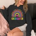 Kindergarten Rainbow Girls Boys Teacher Team Kinder Squad Women's Hoodie, funny design