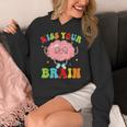 Kiss Your Brain Calm Mindset Teacher Kids Boys Girls Women Women's Hoodie, funny design