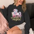 LEARNING IS MAGICAL TEACHER UNICORN BACK TO SCHOOL UNICORN Women's Hoodie, funny design LEARNING IS MAGICAL TEACHER UNICORN BACK TO SCHOOL UNICORN Women's Hoodie, funny design
