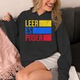 Leer Es Poder Colombian Spanish Teacher Maestra Colombia Women's Hoodie, funny design