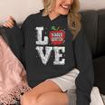 LOVE Kindergarten Teacher Student School Apple Women's Hoodie, funny design
