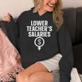 Lower Teacher's Salaries For Men Women Kids Women's Hoodie, funny design