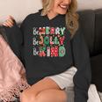 Be Merry Be Jolly Be Kind Merry Christmas Teacher Xmas PJs Women's Hoodie, funny design