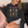Merry Syllables Teacher Christmas Educational Kids Women's Hoodie, funny design Merry Syllables Teacher Christmas Educational Kids Women's Hoodie, funny design