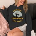 Montessori Teachers Love Brains Halloween Novelty Men Women Women's Hoodie, funny design