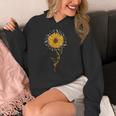 Music Teacher Shirt Sunflower Music Notes Musician Singer Women's Hoodie, funny design