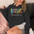 Music Teacher Tie Dye Appreciation Day Hello Back To School Men Women Women's Hoodie, funny design Music Teacher Tie Dye Appreciation Day Hello Back To School Men Women Women's Hoodie, funny design