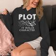 Plot It Builds Character Book Reading Teacher Women's Hoodie, funny design Plot It Builds Character Book Reading Teacher Women's Hoodie, funny design