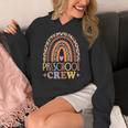 Preschool Crew Cute Leopard Rainbow Back To School Teachers Women's Hoodie, funny design Preschool Crew Cute Leopard Rainbow Back To School Teachers Women's Hoodie, funny design