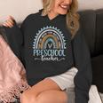 Preschool Teacher Leopard Boho Rainbow Back To School Women's Hoodie, funny design Preschool Teacher Leopard Boho Rainbow Back To School Women's Hoodie, funny design