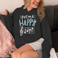 Put On A Happy Face Music Music Teacher Women's Hoodie, funny design