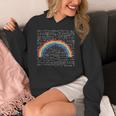 Rainbow Math Equation Teacher Nerd Retro LGBT Gay Pride Flag Women's Hoodie, funny design