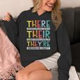 There Their They’Re Grammar Joke For English Teacher Student Women's Hoodie, English Teacher Gifts, funny design There Their They’Re Grammar Joke For English Teacher Student Women's Hoodie, English Teacher Gifts, funny design